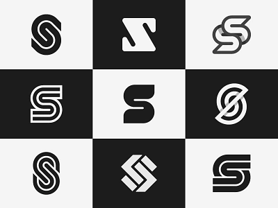 S / SS Logos badge design icon logo logotype mark minimalist monogram s ss type typography