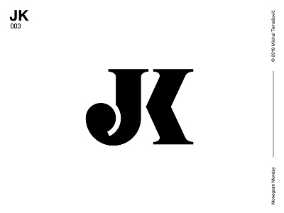 JK j jk k lettermark letters logo logo design logotype mark monogram symbol typography