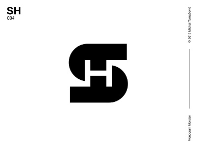 SH h lettermark letters logo logo design logomark logotype mark monogram s sh symbol typography