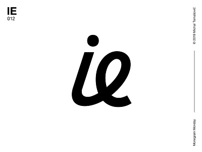 IE e i ie lettermark letters logo logo design logomark logotype mark monogram symbol typography