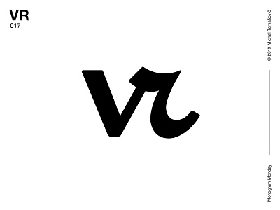 VR lettermark letters logo logo design logomark logotype mark monogram r symbol typography v vr