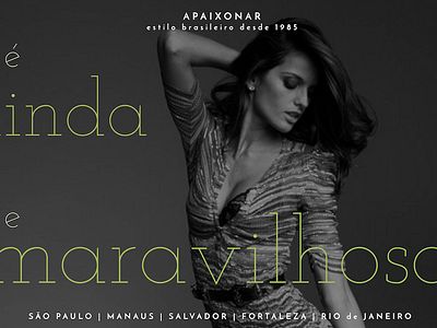 É Linda e Maravilhosa - Brazilian Fashion Page adobe cc adobe xd brazil design fashion minimal model ui ux web