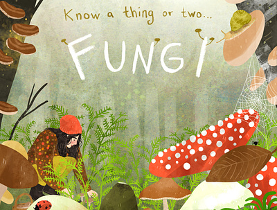 Simple Things Mag Fungi feature editorial editorial illustration fungi illustration magazine illustration mindfulness nature