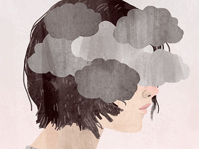 Cloudy animation editorial gif illustration mood portrait
