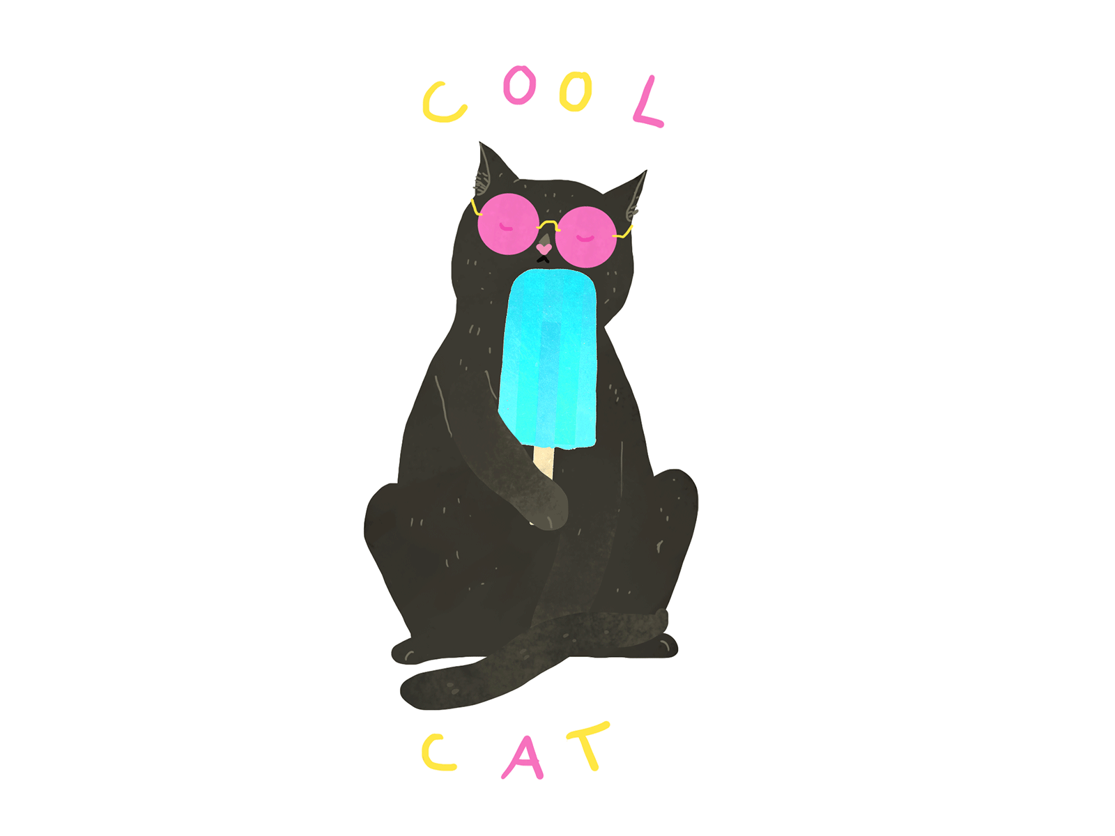 cool cat animatedgif cute editorial fun gif gif sticker illustration sticker gif
