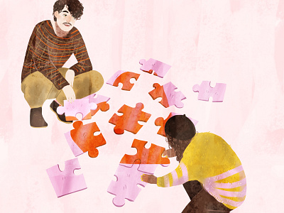 puzzle editorial editorial illustration editorialillustration illustration love puzzle