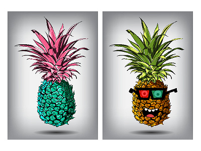 Pineaaaaple=) art asian bali design fruit illustration pineapple thai thailand travel tropical vector