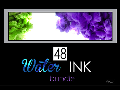 48 Water ink backgrounds. Vol. 1