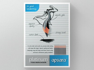 Apsara Pencils • Poster Art advertisement apsara art pencils poster