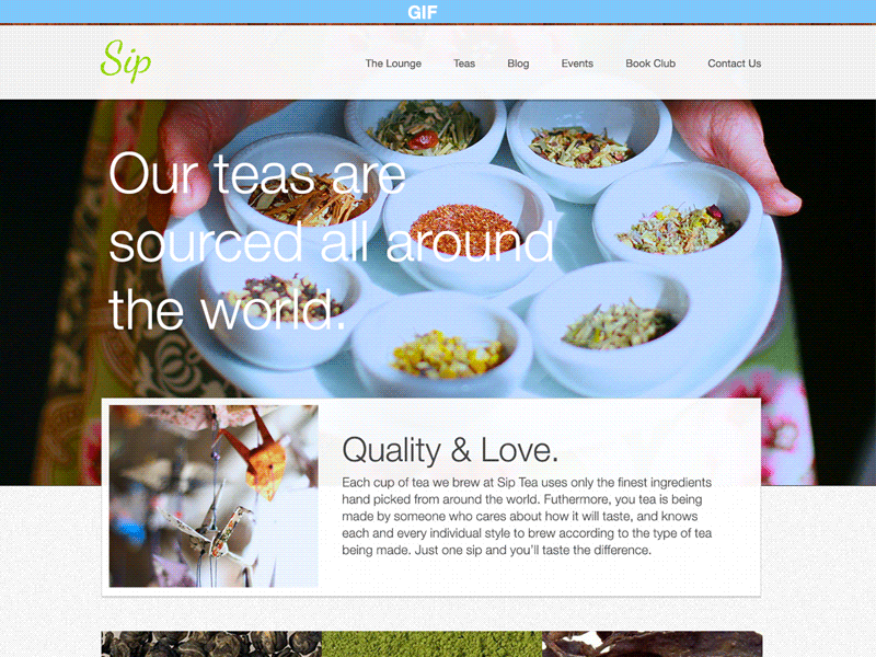 Tea site redesign