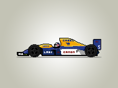 Pixel Willams F1 car 1 1992 art car f1 formula pixel racing willams
