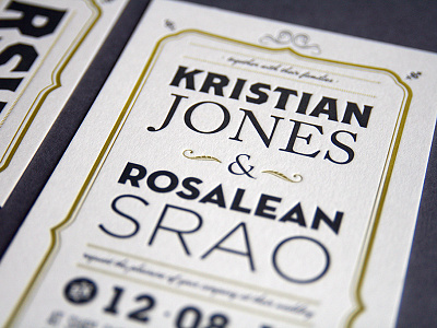 Typographic wedding invite