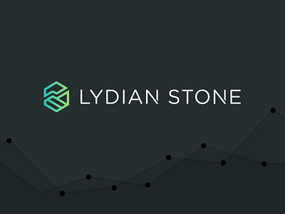 Lydian Stone Brand Identity black branding diagram gradient grey identity logo sans serif shape typography