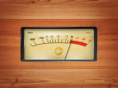 VU Meter audio gage gauge meter realistic sound vintage vu meter