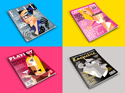 Cover magazines character concept cosmo cosmopolitan design ellie esquire illustration magazine cover magazines playboy дизайн иллюстрация