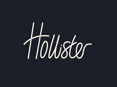 Hollister Hand Lettering brand fashion hand hand lettering hollister lettering script surf tee tshirt typography