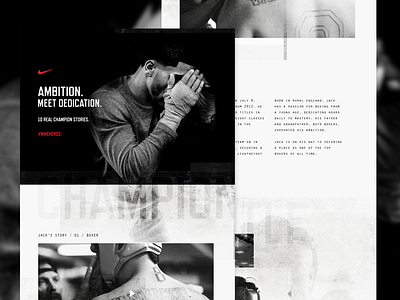 #NikeHeros boxer boxing champion design heros mockup nike sport textured website