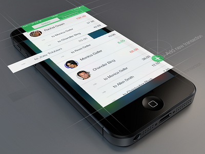 SettleApp (iOS 7) app flat interface ios7 iphone minimal settle settle up ui