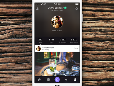 Snippit Redesign app feed ios music profile snippit social ui
