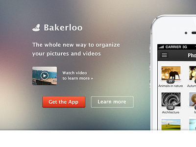 Bakerloo theme - App landing page app clean download ios iphone landing page simple template theme