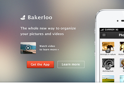 Bakerloo theme - App landing page