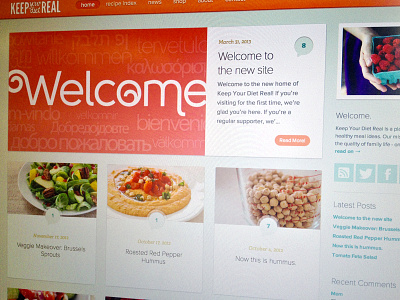 Keep Your Diet Real - Website blog css css3 food html recipes responsive web website wordpress