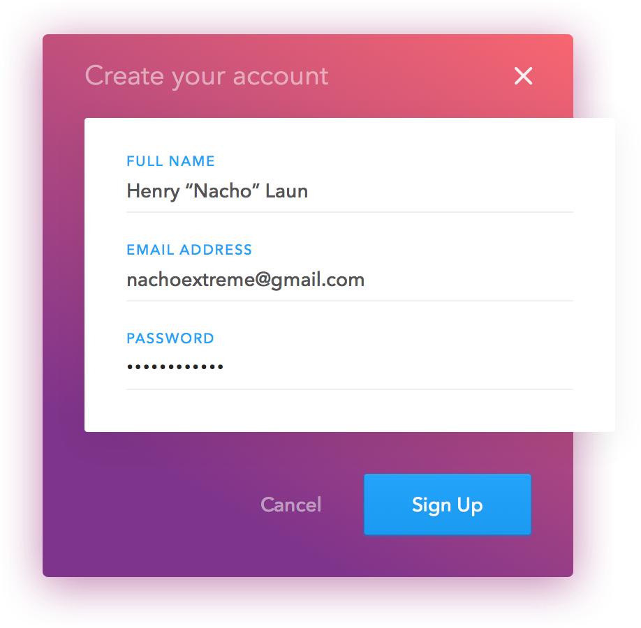 Dribbble - sign_up_form.png by Matt Rossi