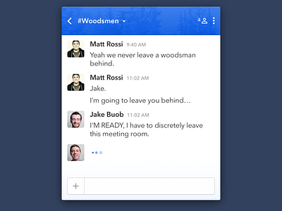 Daily UI: Day 13 - Direct Messages chat dailyui form gradient message trees ui woods
