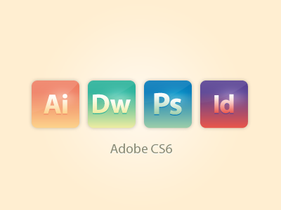 CS6 replacement icons continued adobe cs6 dreamweaver gradient icon illustrator indesign mac photoshop psd