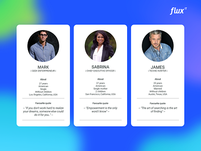 Flux IT Nearshore Personas cooper personas research targeting ui ux