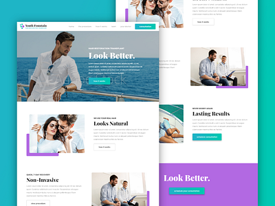 Hair Restoration - Landing Page hair restoration medical ui web design