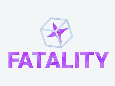 Fatality logo game gradient light logo logotype minecraft purple typo typography