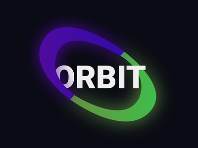 Orbit Logo game glow gradient green light logo logotype minecraft orbit purple typo typography