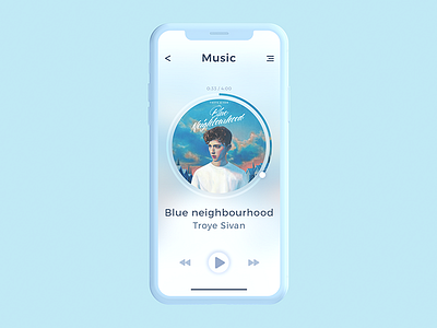 Music App UI concept 2 app concept ios iphone music play player sound ui ux x