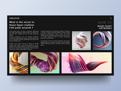 Creative Site Concept : Reading page by Gaetan Plait on Dribbble
