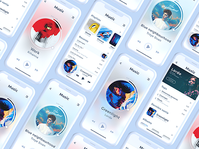 Music App UI concept presentation app concept ios iphone music play player sound ui ux x