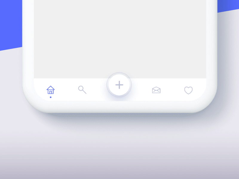 Social app interactions interface bouton menu bar motion interact interaction animation icon vector blue artwork app minimal design modern webdesign concept ux ui