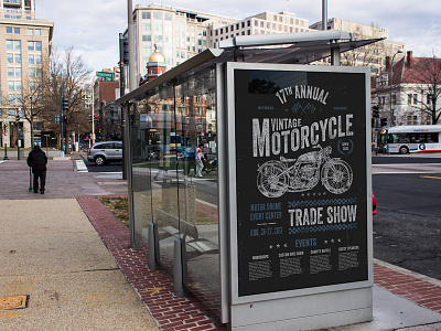 Vintage Motorcycle Trade Show Poster