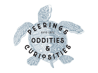 Peerings Oddities & Curiosities design illustration logo vector