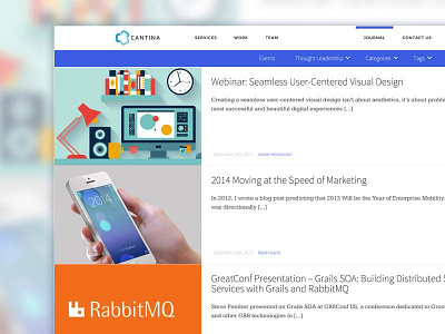 Cantina Journal blog responsive website