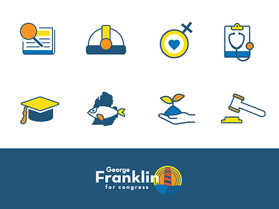 Political icons for George Franklin