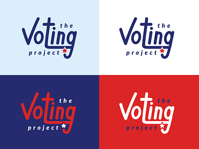 The Voting Project brand branding custom type democracy get out the vote hand drawn hand lettering handwriting handwritten type logo logo design patriotic vote voting