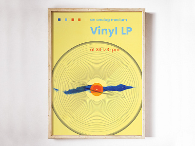 Analog Mediums - Vinyl LP Record Poster art design illustration minimalist music poster record sound space vector vinyl watercolor