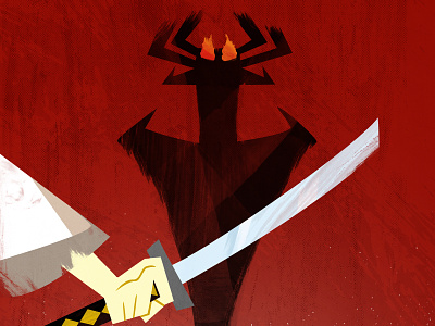 Samurai Jack - Vector Poster Closeup aku anime art design grunge illustration jack japan minimalist poster samurai vector