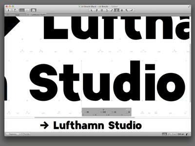 Lh Brecht Board type design typeface