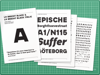 Introducing LH Brecht type design typeface