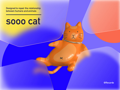 Sooo cat 3d animation branding graphic design logo motion graphics ui