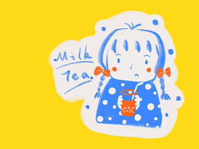 Milk tea design graphic illustration