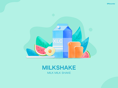 Milkshake design graphic illustration ui