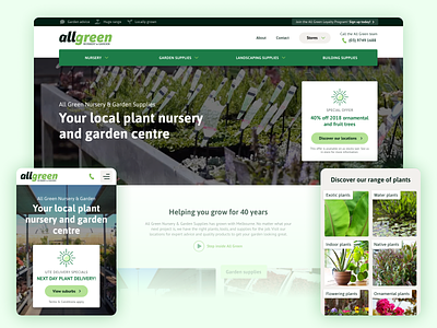 All Green garden gardening nursery plant plants website